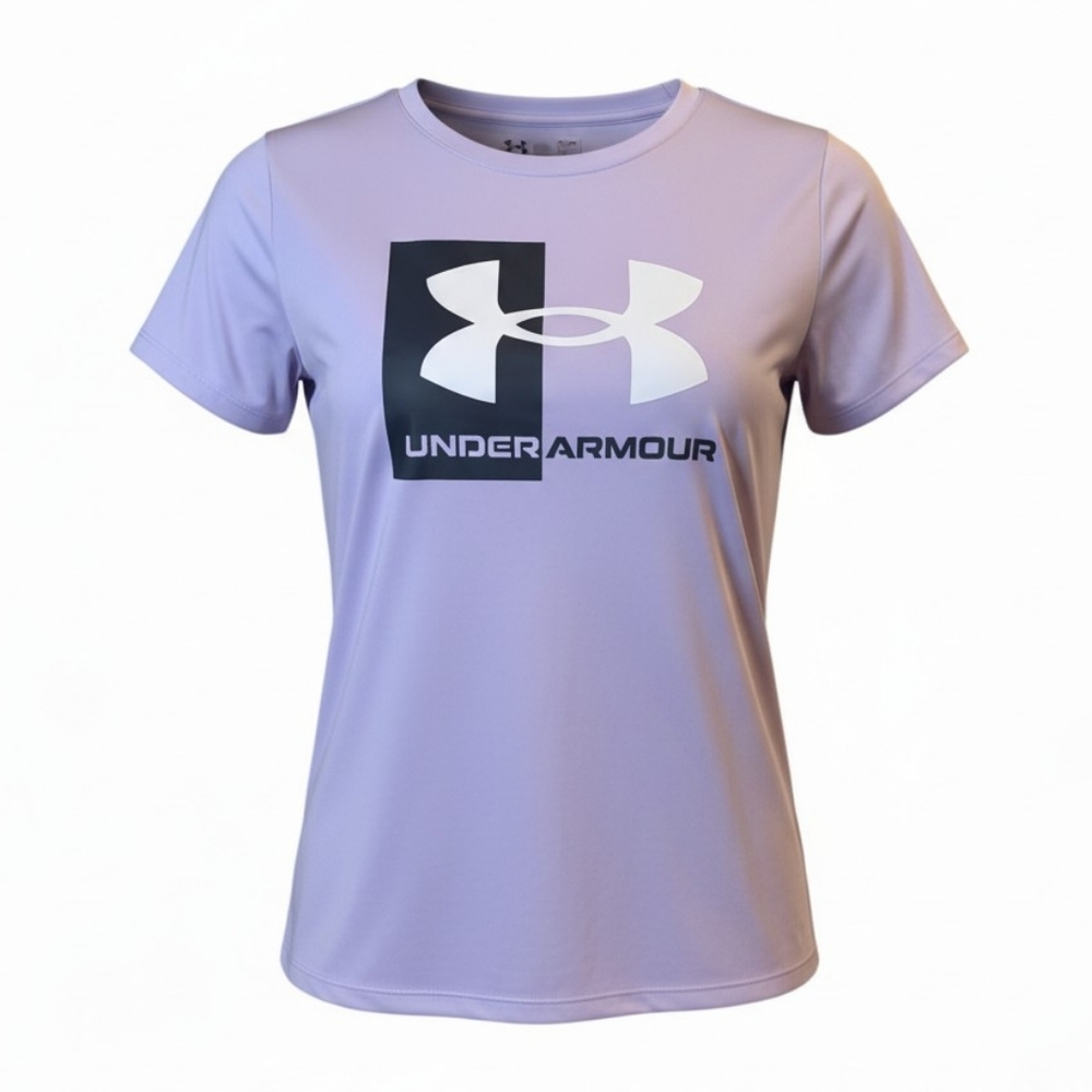 Under Armour Women’s XL Purple Athletic Logo T-Shirt Gym Activewear Top